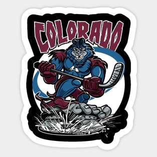 Colorado Bigfoot Hockey Player Sticker